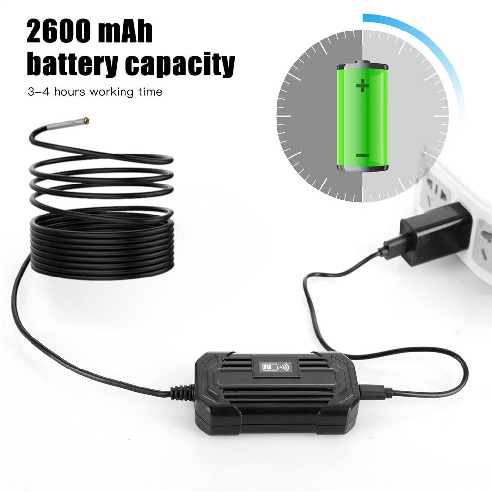 Industria del endoscopio WiFi con cámara en miniatura f240 de 3,9 mm en mano