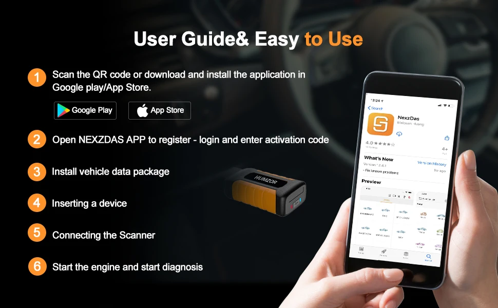 HUMZOR NexzDAS ND326 Car Diagnostic Tool