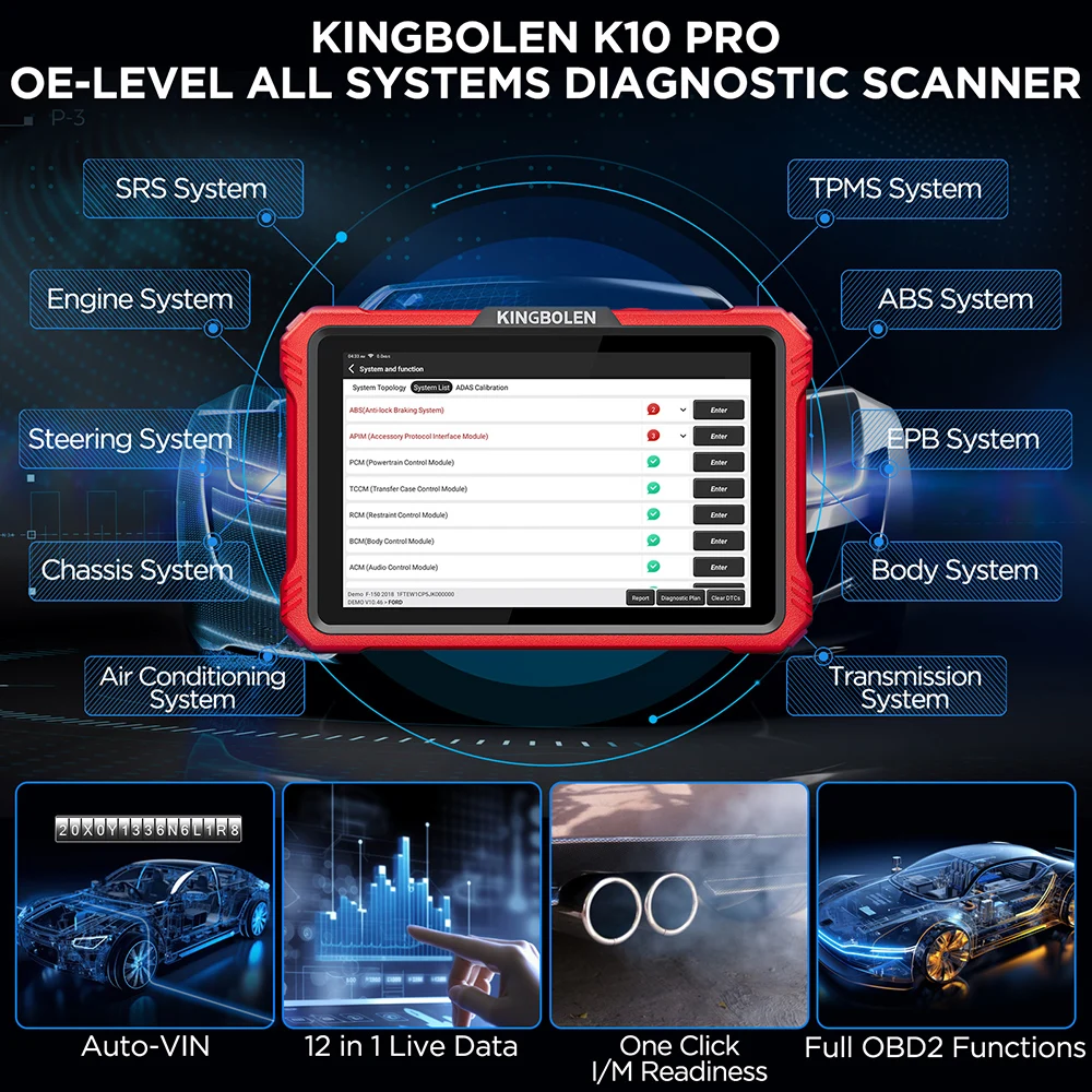 K10 Pro Full Systems Bidirectional Scanner
