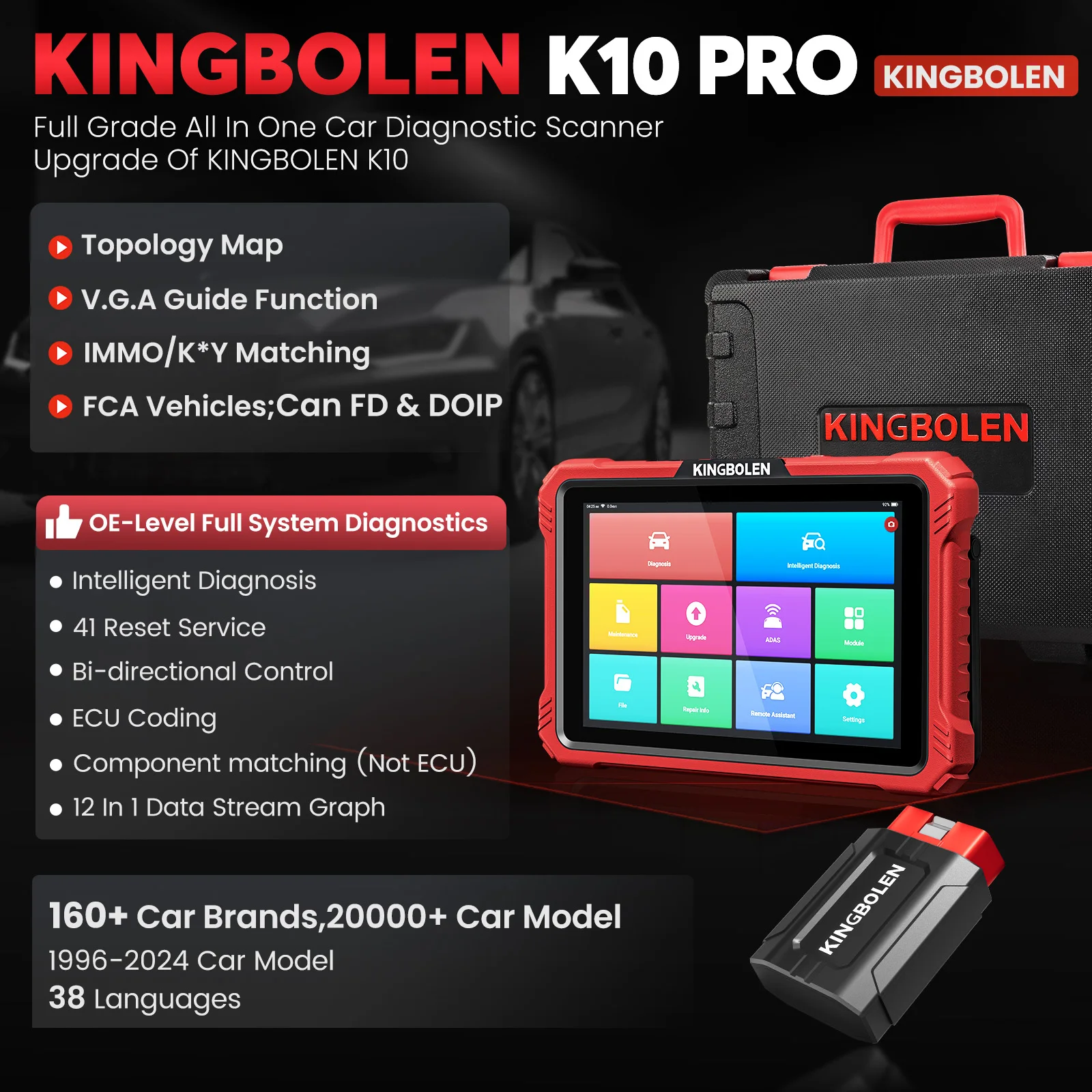K10 Pro Full Systems Bidirectional Scanner