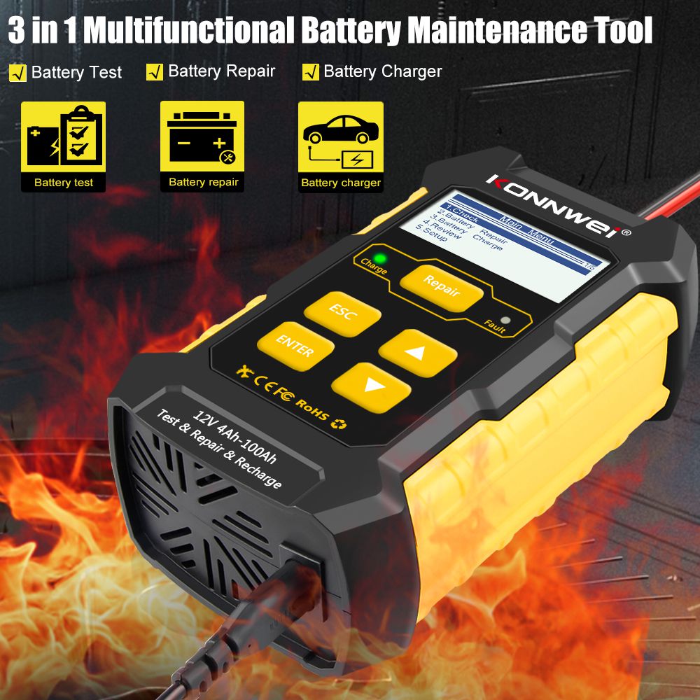 KONNWEI KW510 Full Automatic  12V Car Battery Tester