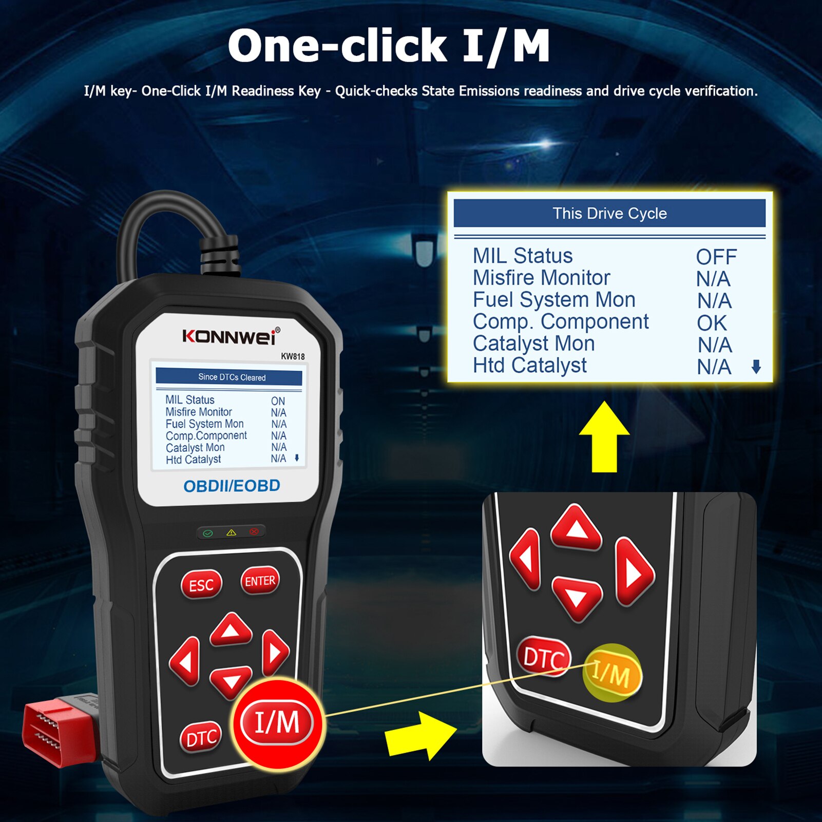 Konnwei kw818 obd2 herramienta de diagnóstico de vehículos de escaneo