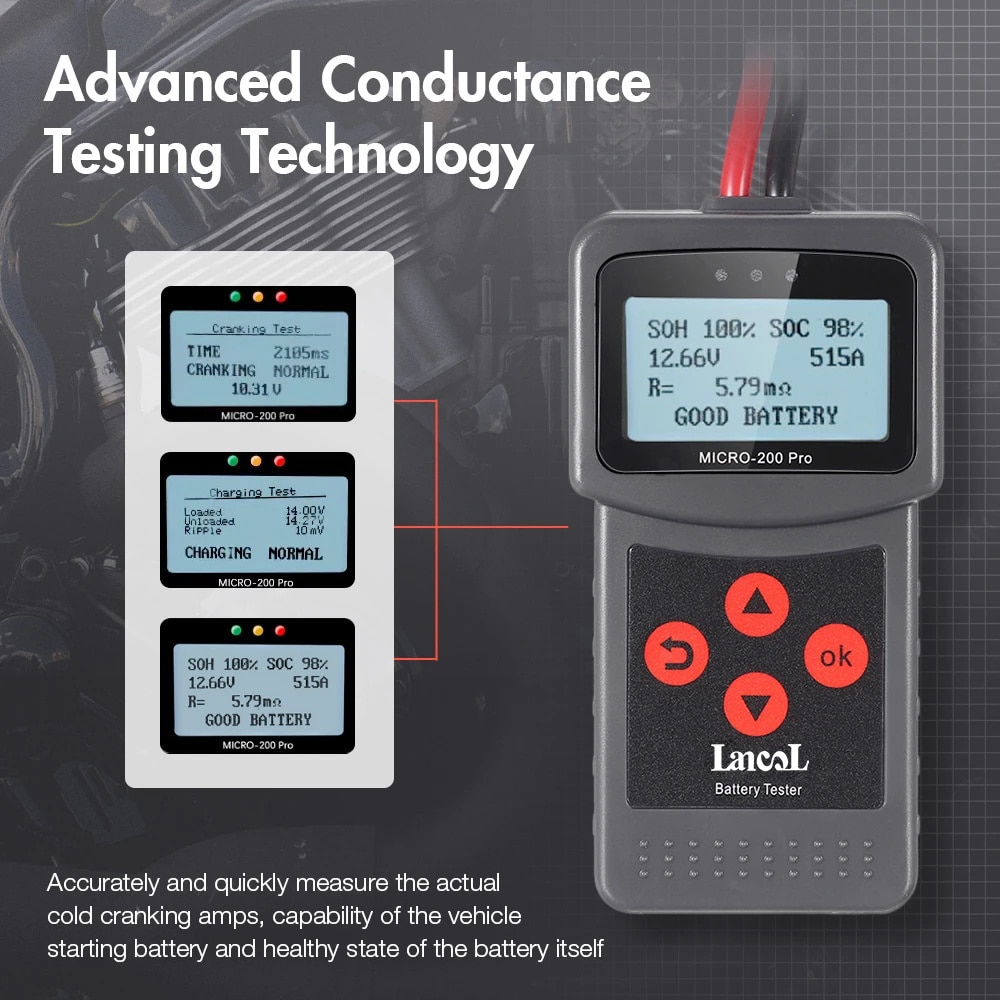 Lancol Micro200Pro 12v Battery Capacity Tester