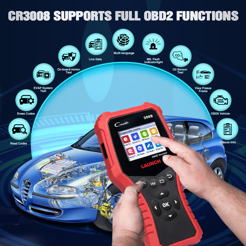 Escáneres obd2 profesionales Launch creater 3008