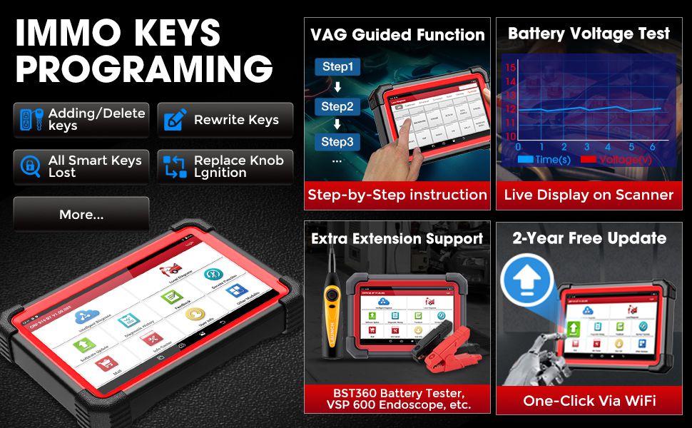 Launch CRP919E BT Diagnostic Scanner with Bluetooth Supports CAN FD DoIP and ECU Coding