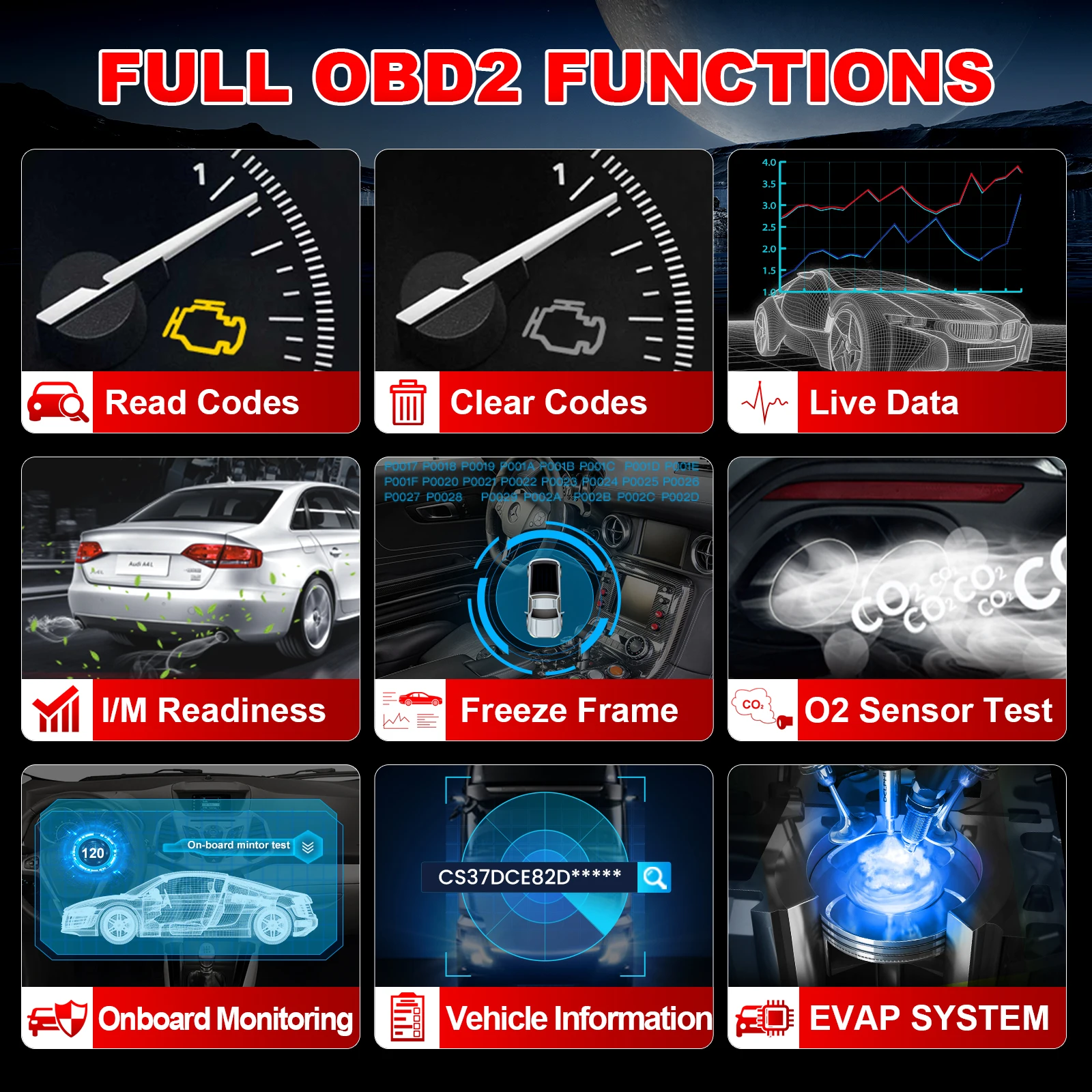 LAUNCH X431 CR300 OBD2 SCANNER CAN Auto Code Reader 