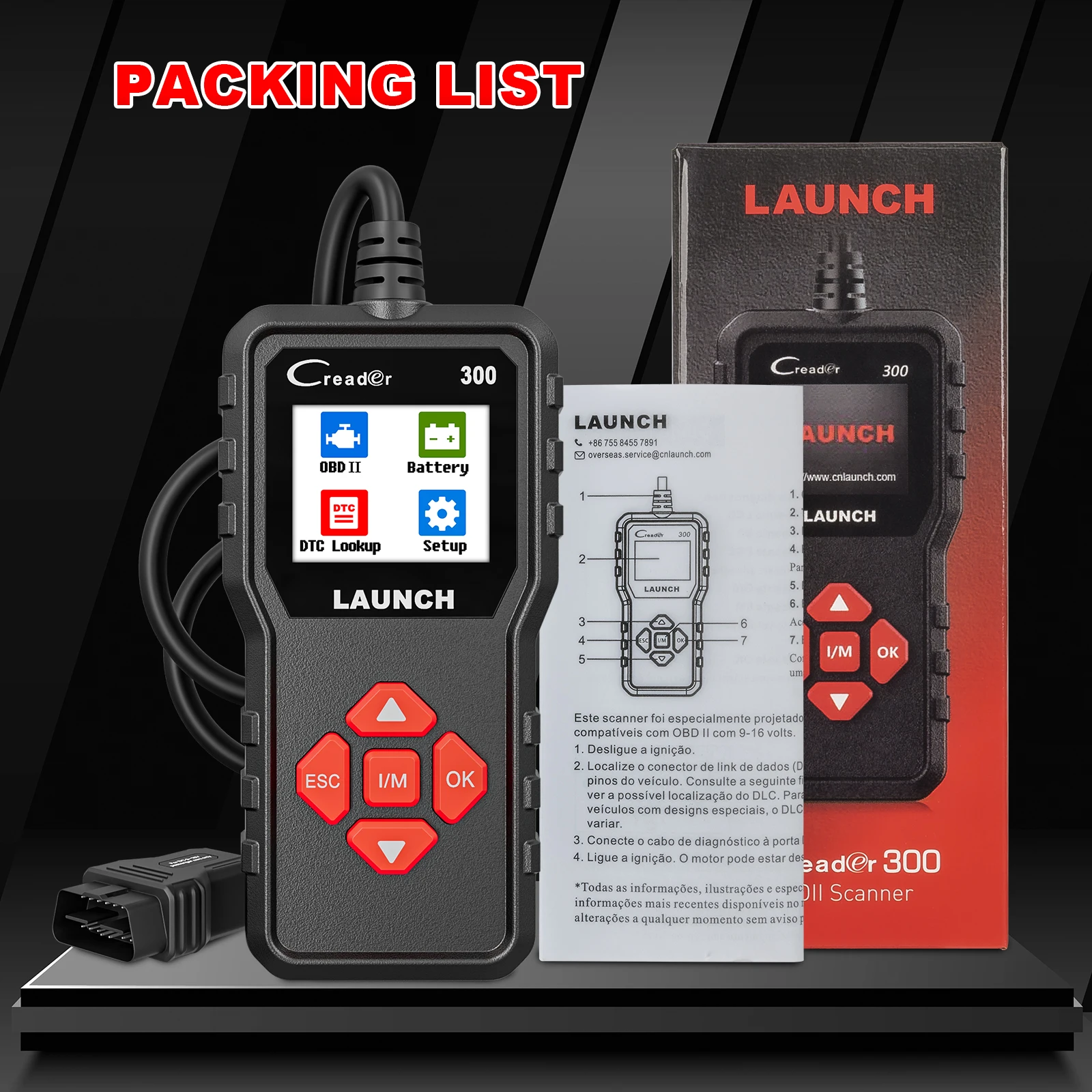 LAUNCH X431 CR300 OBD2 SCANNER CAN Auto Code Reader 