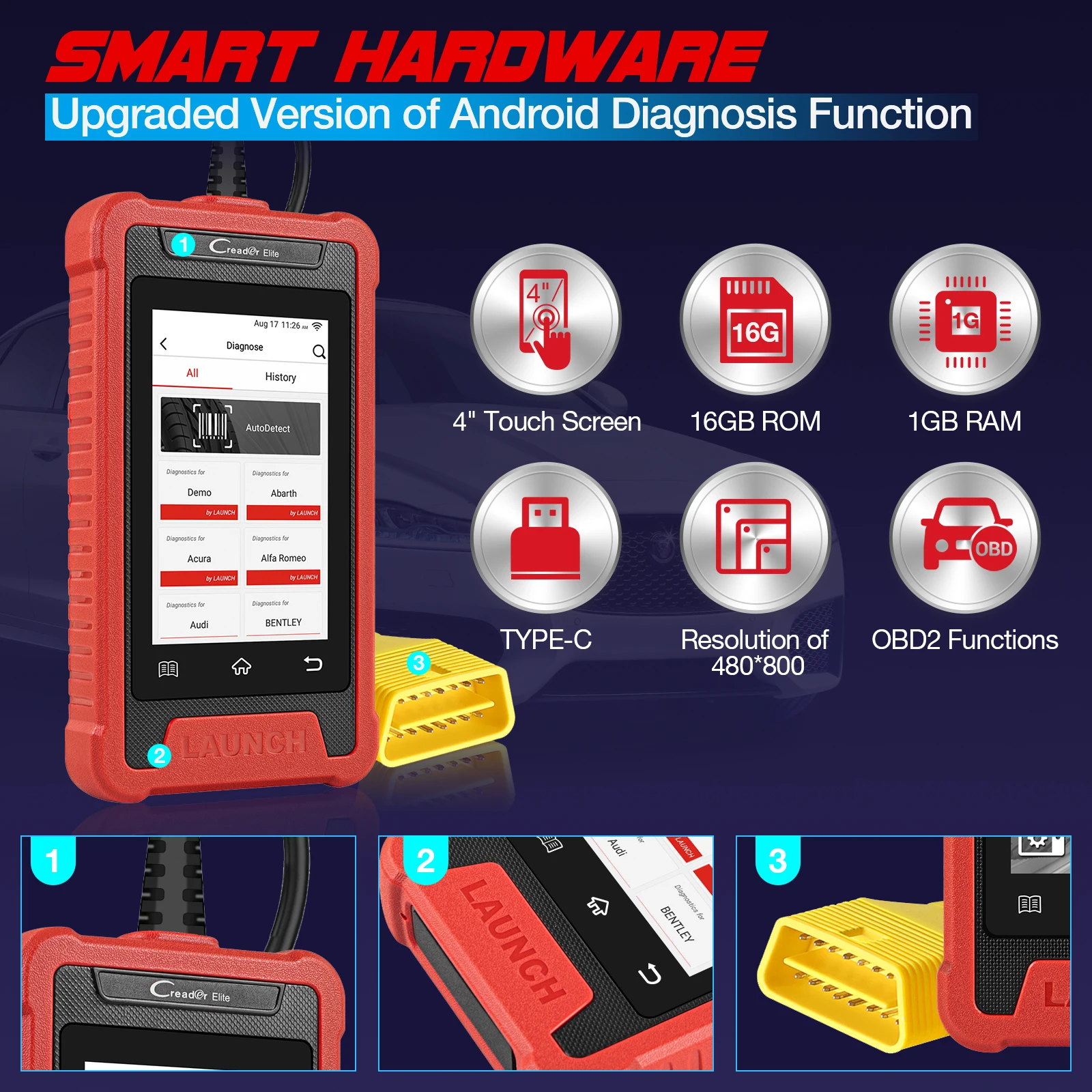 LAUNCH X431 Creader Elite CRE205 OBD2 Scanner