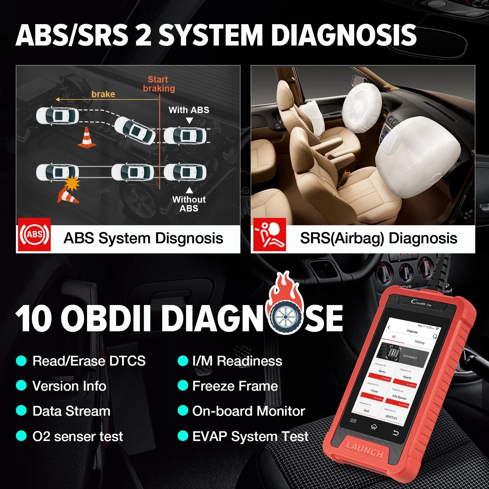 LAUNCH X431 Creader Elite CRE205 OBD2 Scanner