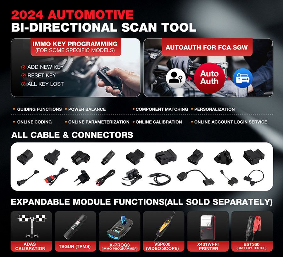 DBSCar VII 연결관을 가진 X431 PRO TT 양방향 검사 도구 37+ 재설정 ECU 온라인 코딩 CANFD 키 IMMO