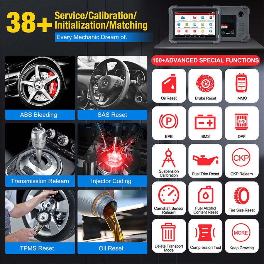 DBSCar VII 연결관을 가진 X431 PRO TT 양방향 검사 도구 37+ 재설정 ECU 온라인 코딩 CANFD 키 IMMO