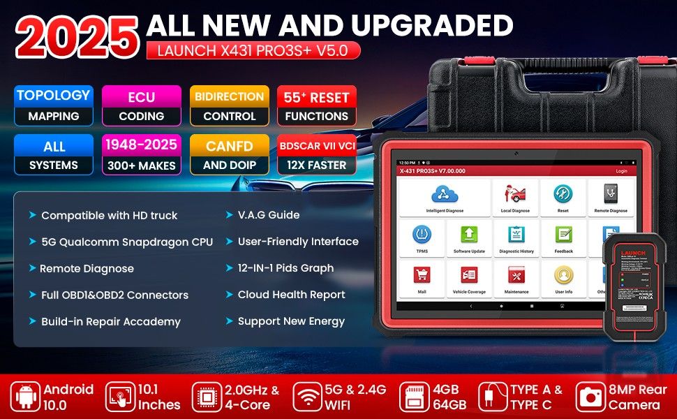 LAUNCH X431 PRO3S+ V5.0 Bi-Directional Scan Tool