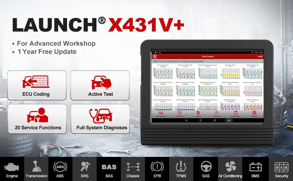 Lanzamiento original de la herramienta de diagnóstico x431 v + 4.0 para todo el sistema