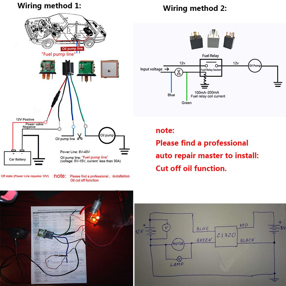 Motorcycles Hidden Mini Car Relay GPS Tracker 