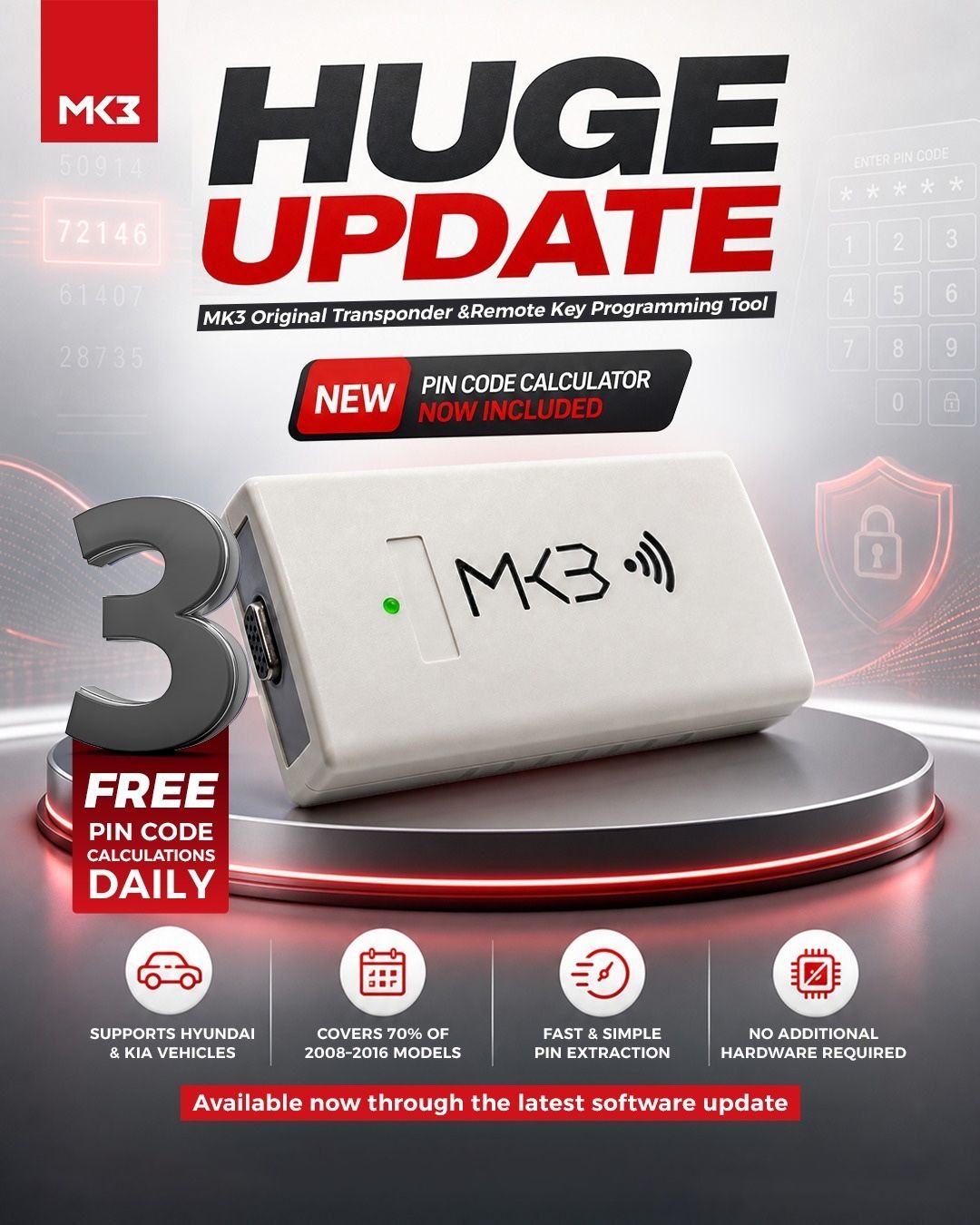 2026 MK3 Original Transponder Key Programming Tool Full Remote Key Unlocking Renew Software Activation