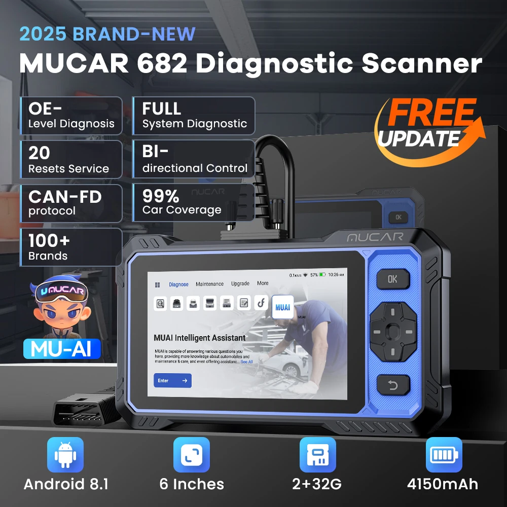 MUCAR 682 AI-Assisted Car Diagnostic Tool