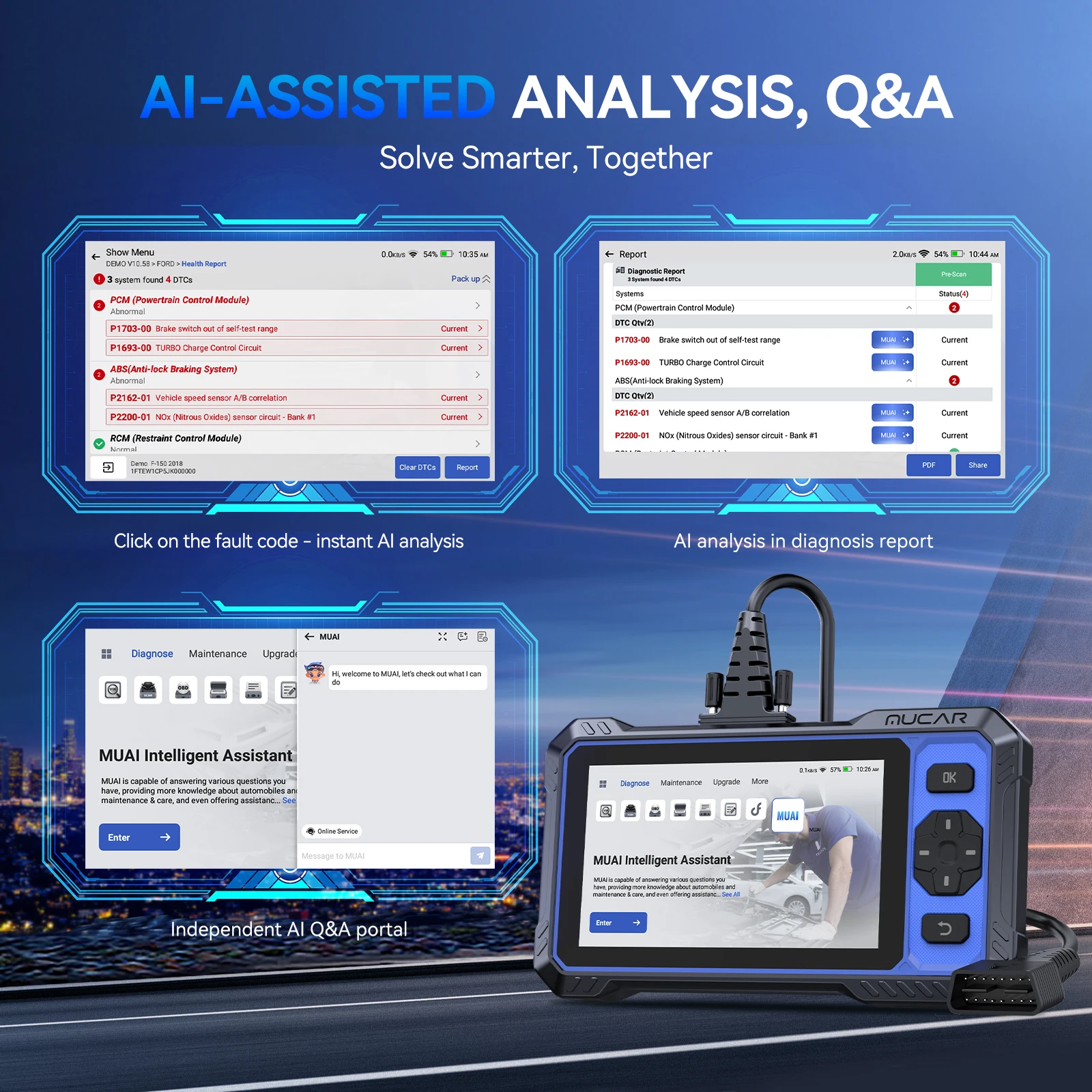MUCAR 682 AI-Assisted Car Diagnostic Tool