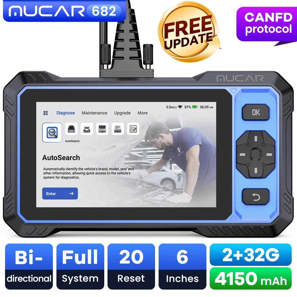 MUCAR 682 AI-Assisted Car Diagnostic Tool