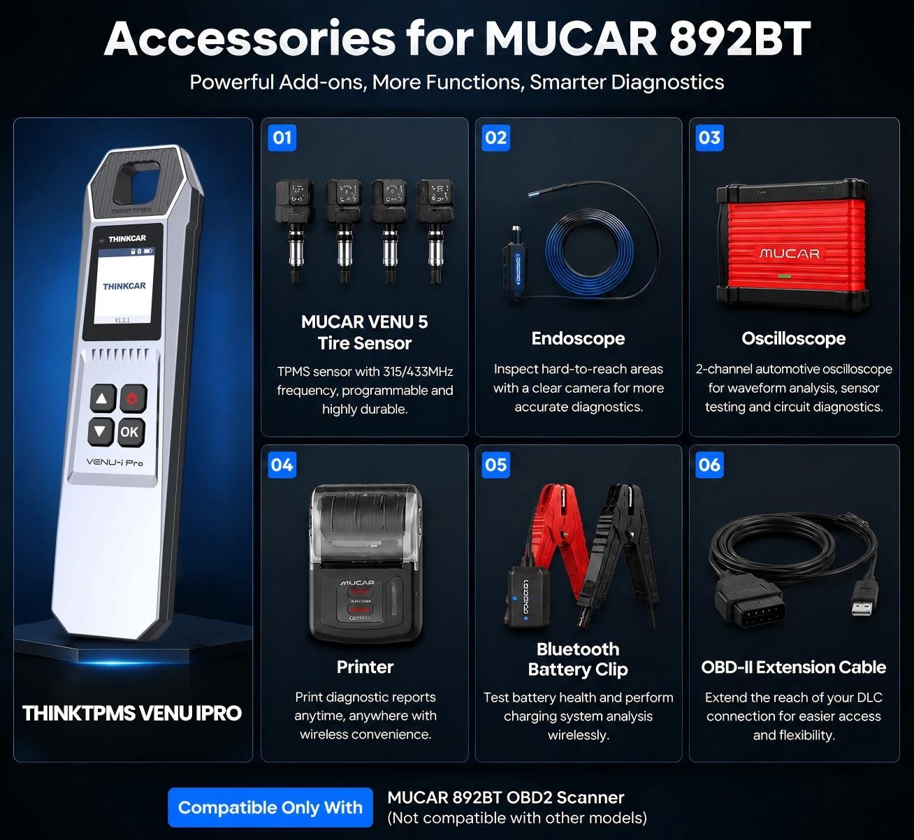 Expand Features with Tools for Mucar 892BT