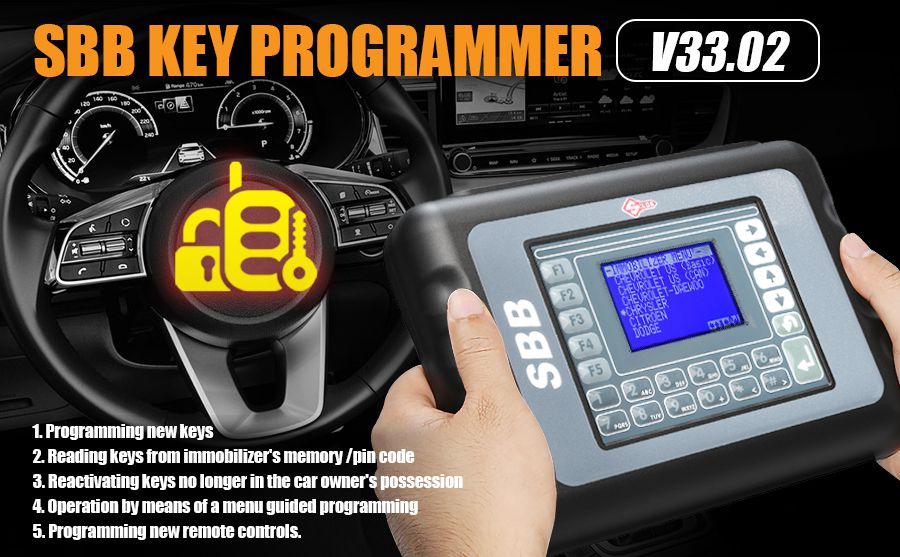 새로운 SBB Key Programmer V33.02 버전