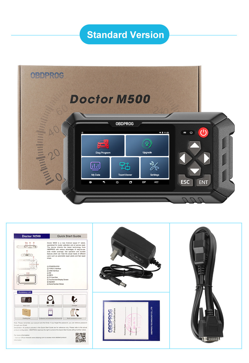 Odómetro profesional obdprog m500