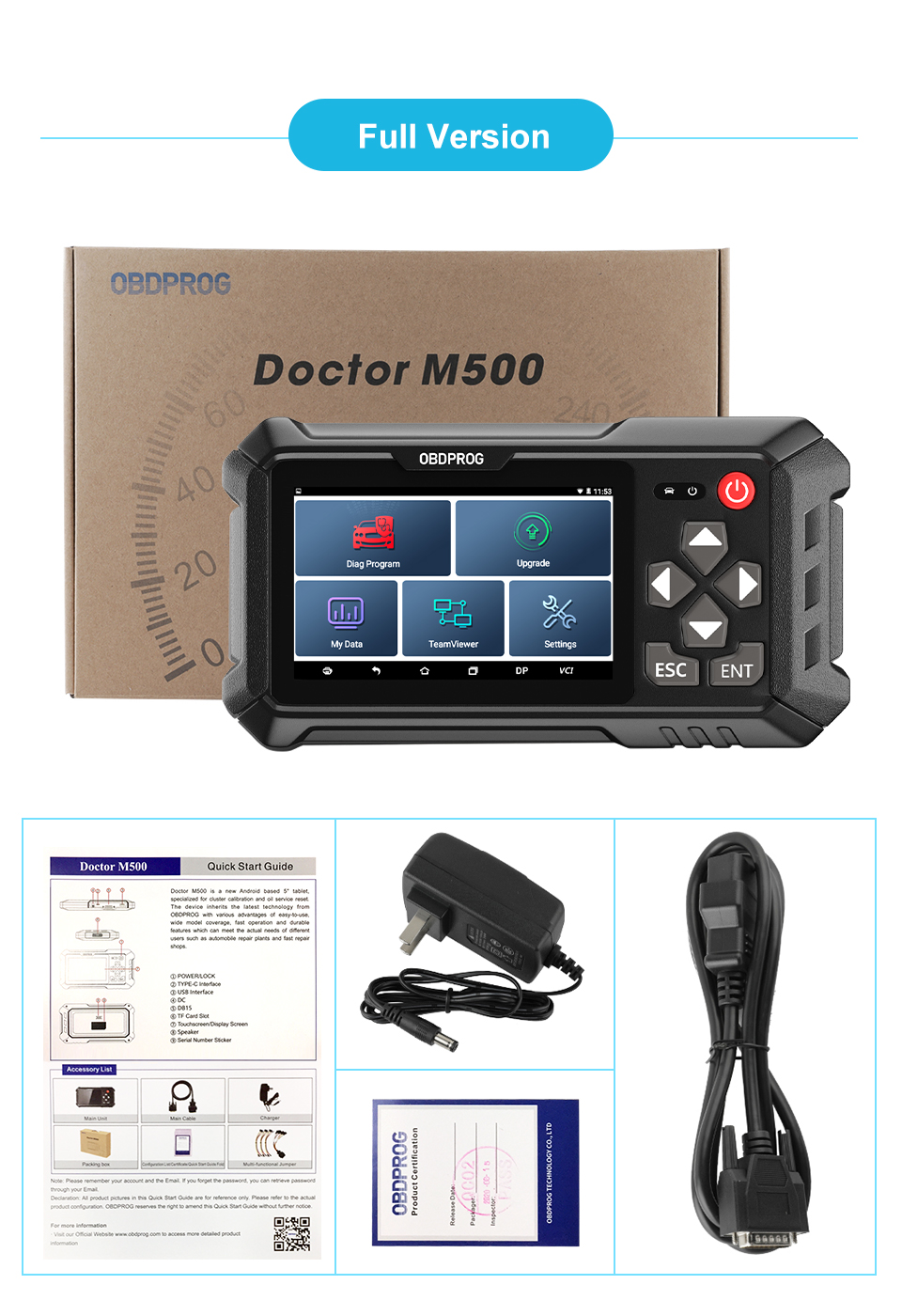 Odómetro profesional obdprog m500