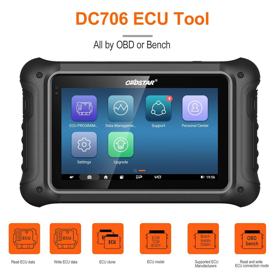 Obdstar dc706 herramientas ECM / TCM / BODY ECU para automóviles y motocicletas