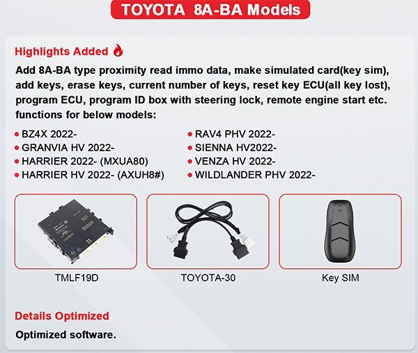 OBDSTAR FP-30 Toyota-30 V2 Cable 
