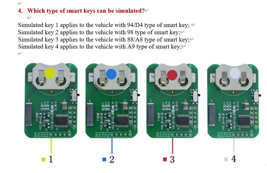 Obdstar Toyota SMART Key Simulator 4 X300 DP / X300 DP plus Key Program