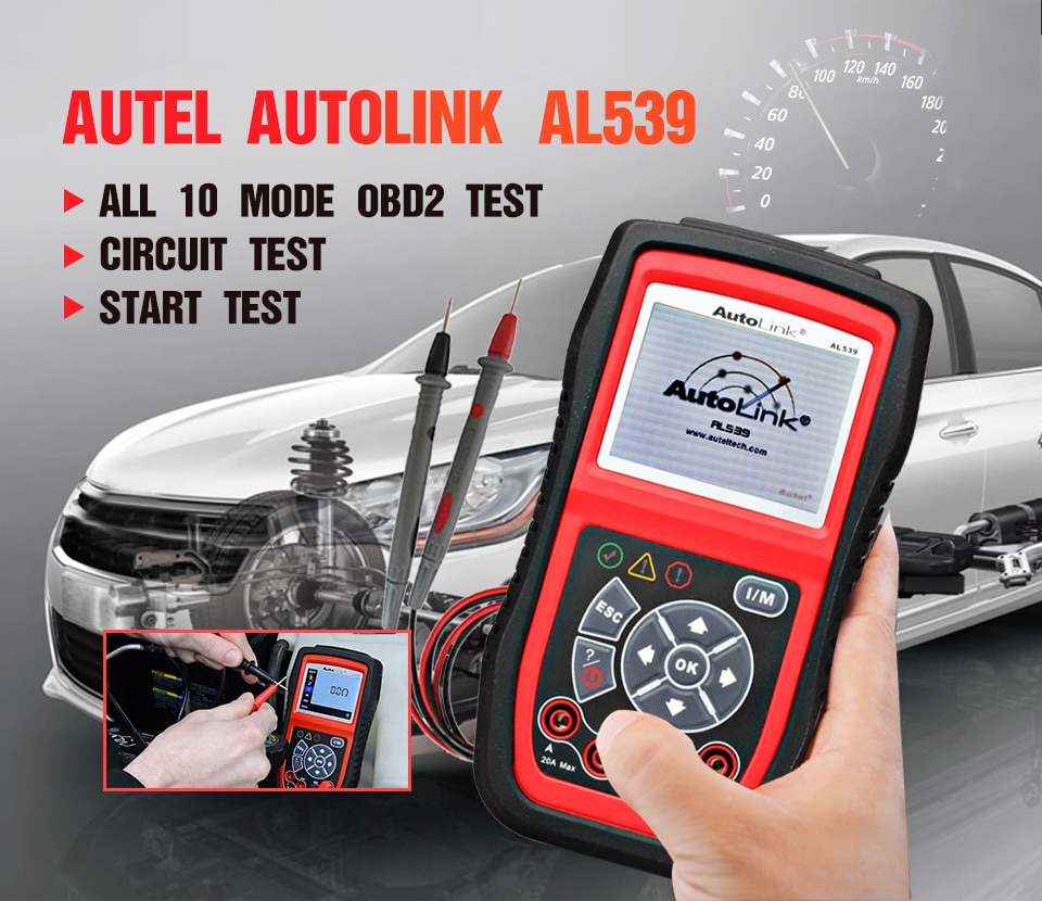Original Autel AutoLink AL539 OBDII/CAN Scan Tool