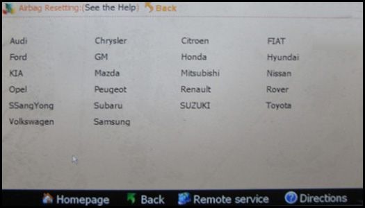 Digimaster 3 airbag resetting supportted brand cars