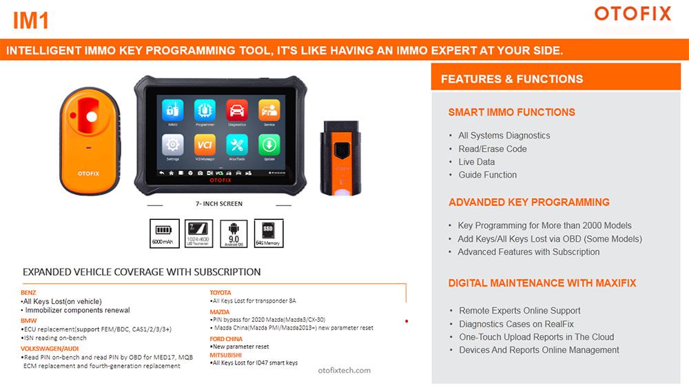 OTOFIX IM1 Advanced IMMO Key Programmer 