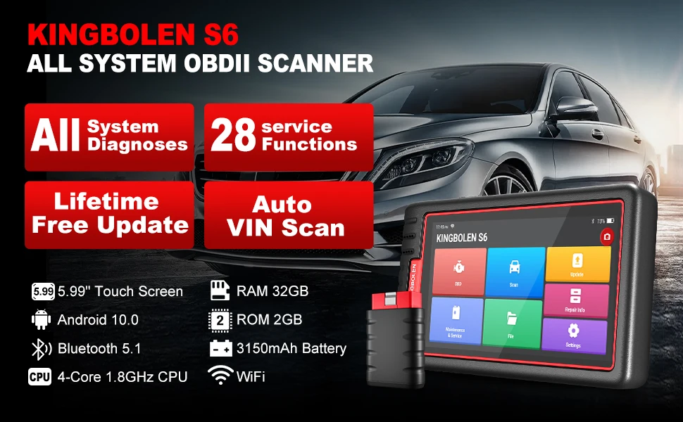 S6 All System Car Diagnostic Tool Car OBD Scanner
