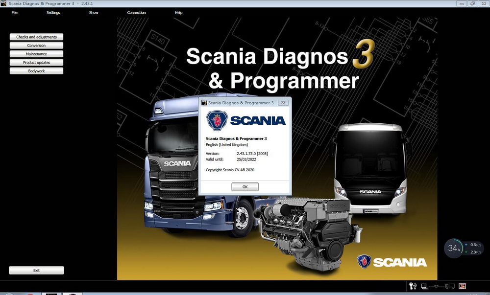 V2.43 VCI-3 VCI3 스캐너의 Scania SPD3