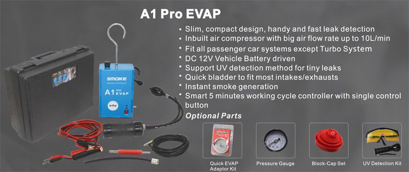 Smoke A1 pro evap Diagnosis leak detector display