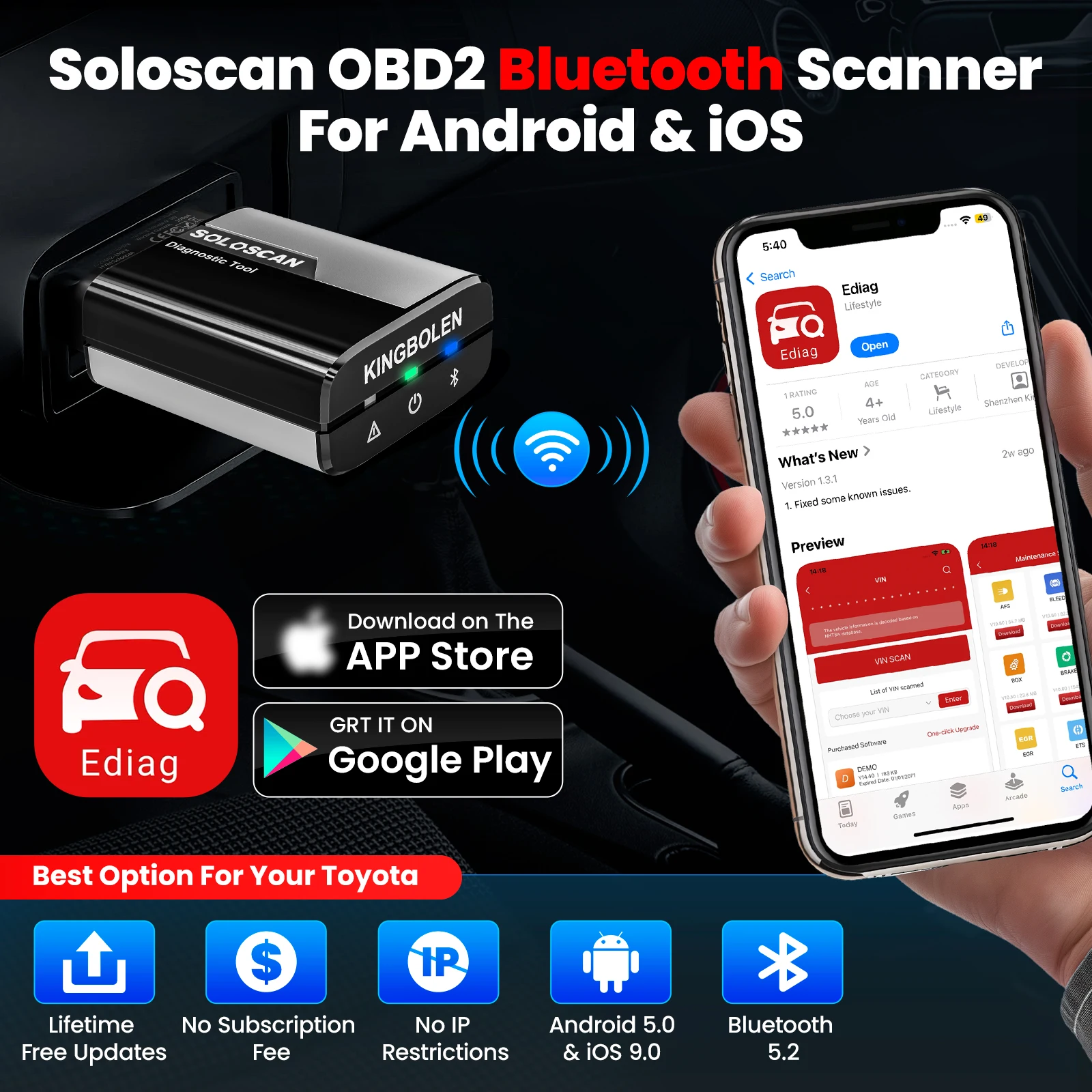 Soloscan for Toyota Lexus OBD2 Scanner