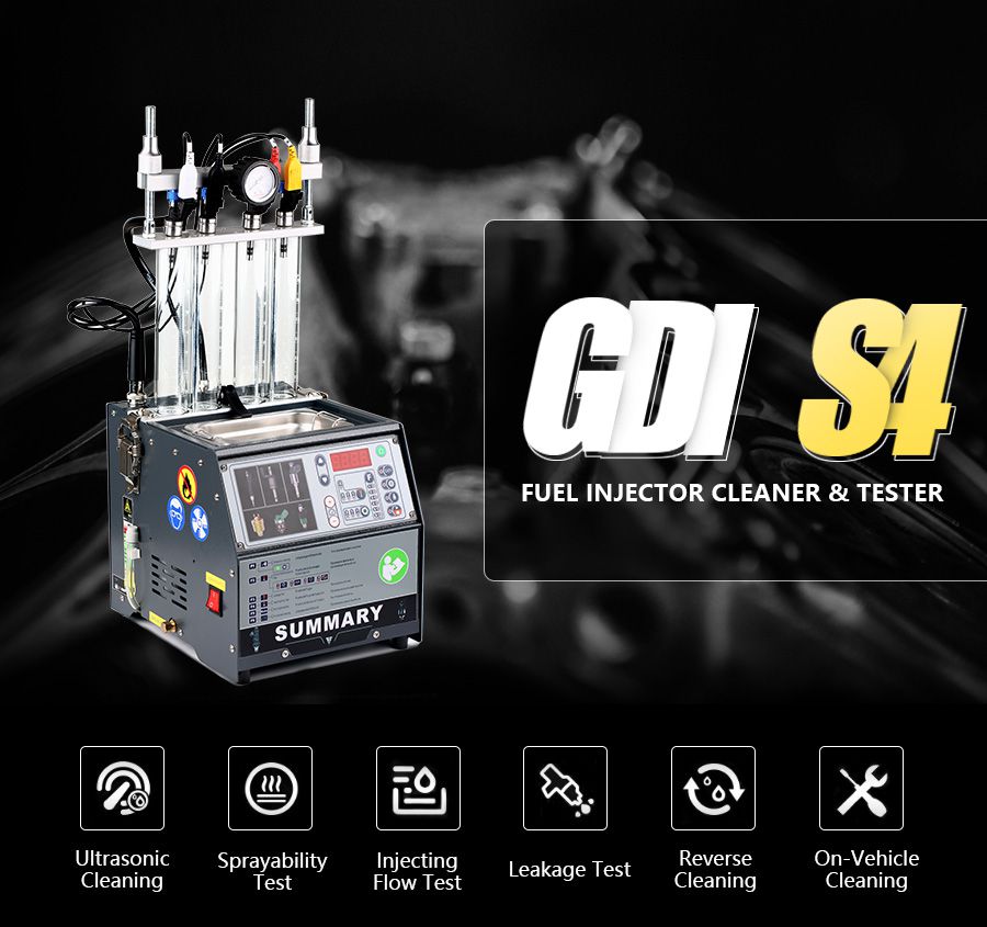 Resumen de los limpiadores y probadores de inyectores de combustible Power Jet GDI S4