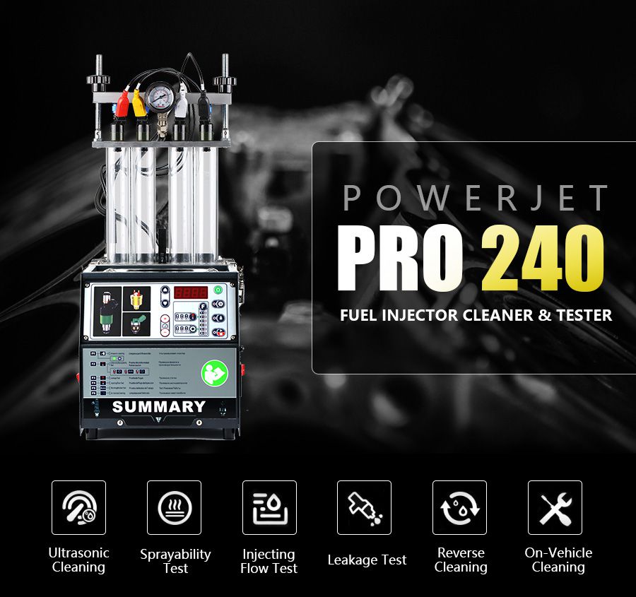 SUMMARY POWERJET PRO 240 Injector Cleaner & Tester Machine