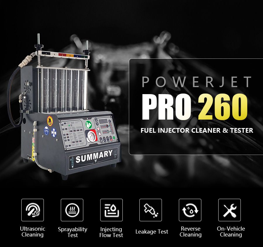 SUMMARY POWERJET PRO 260 Injector Cleaner & Tester
