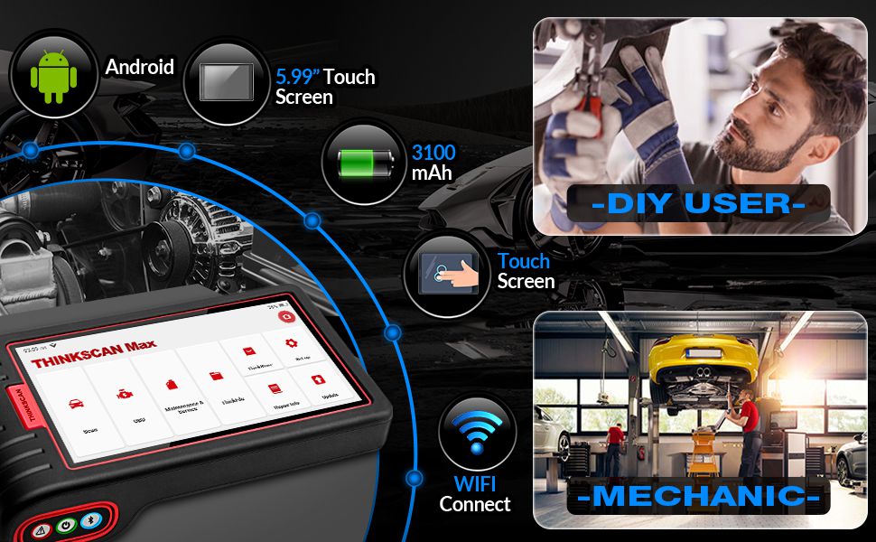 ThinkCar ThinkScan Max 전체 시스템 OBD2 진단 검사