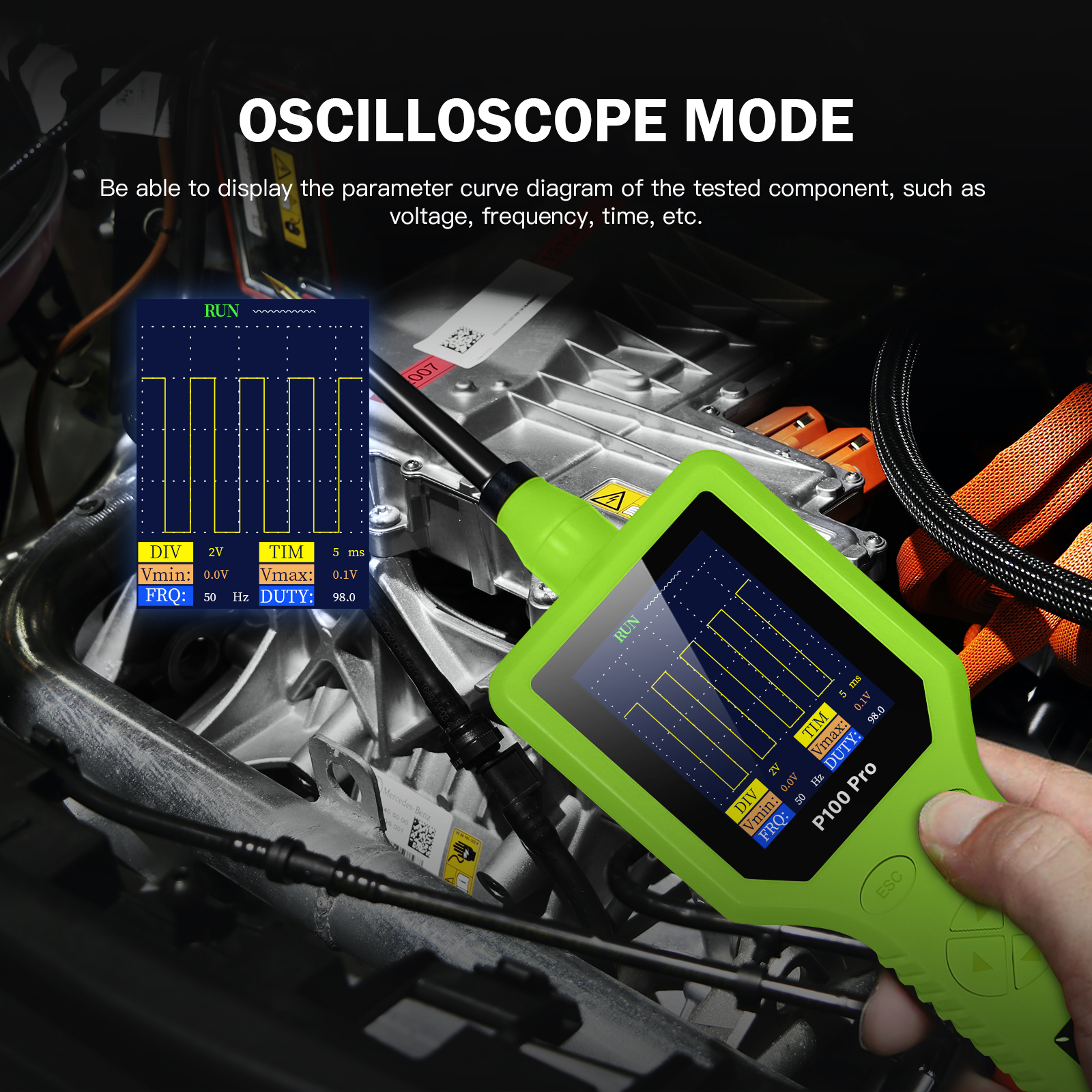 Detector de circuitos automotrices de sonda de Potencia topdiag p100 Pro