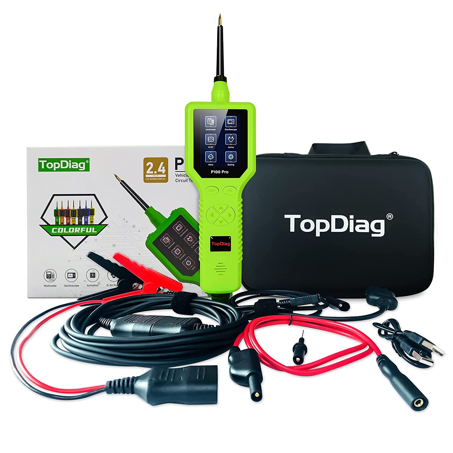 TopDiag P100 Pro 전력 프로브 자동차 회로 측정기