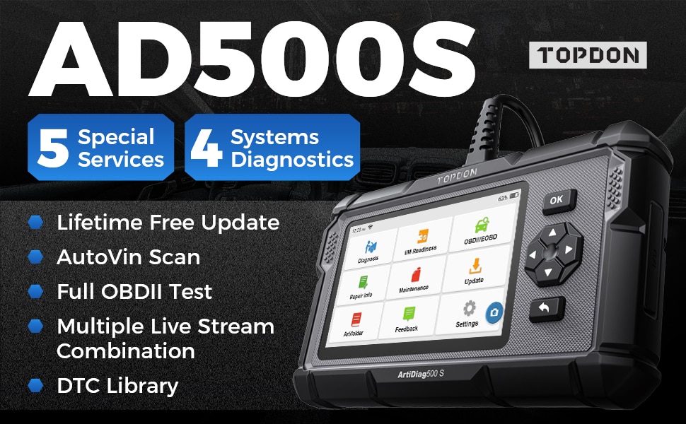 Topdon ArtiDiag500S OBD2 진단 스캐너