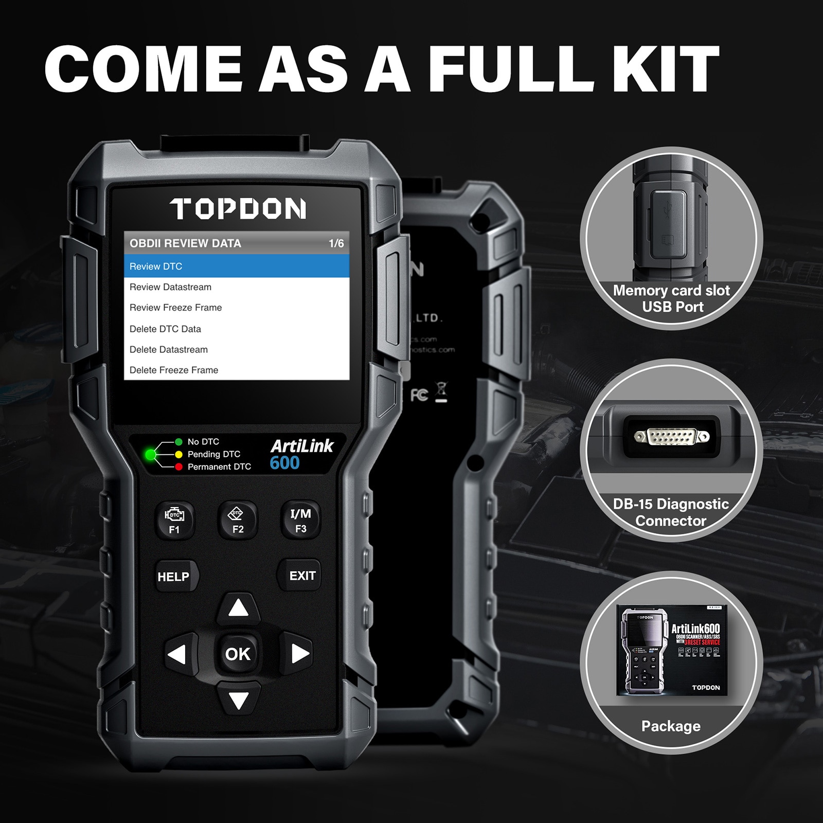TOPDON ArtiLink600 OBD2 Car Diagnostic Tool