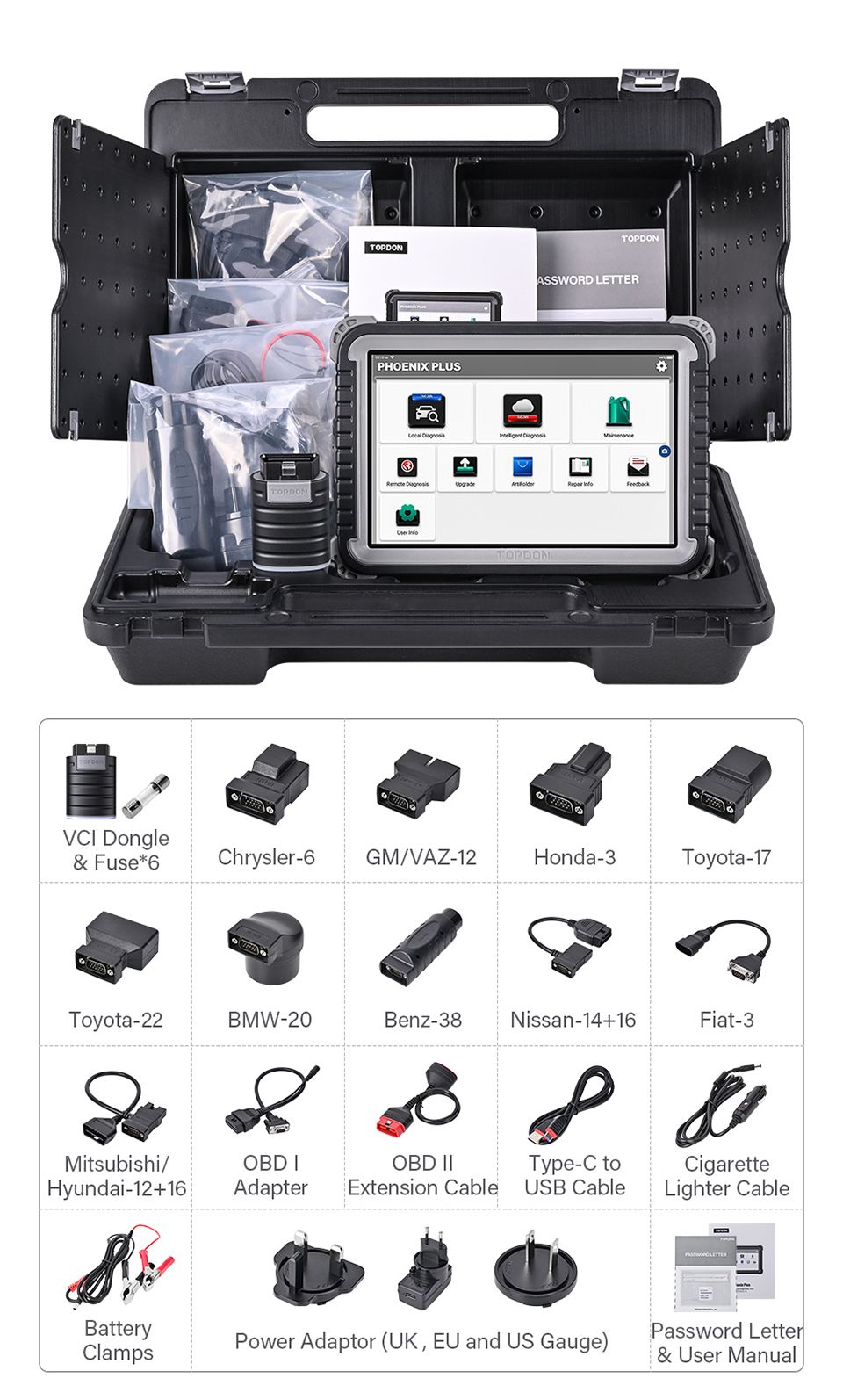 Topdon Phoenix Plus Car Diagnostic Tool