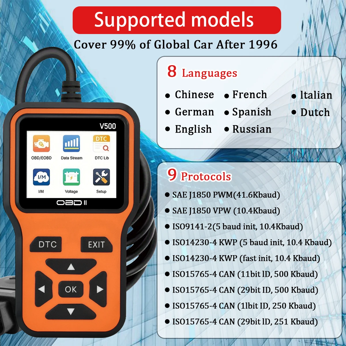 V500 Car OBD2 Scanner