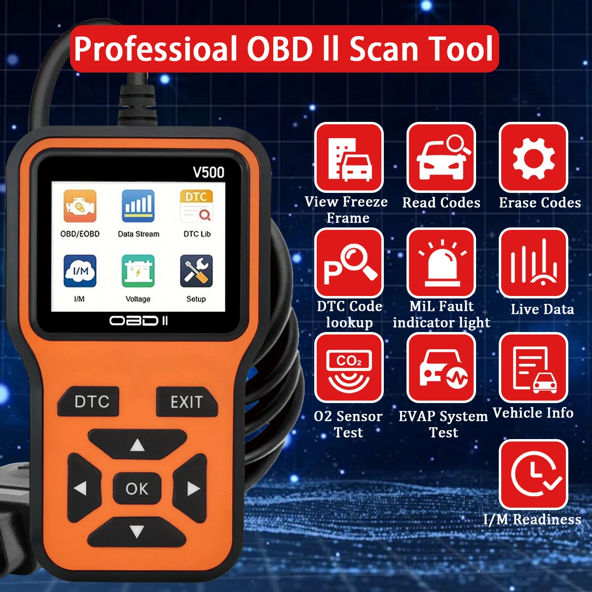 V500 Car OBD2 Scanner