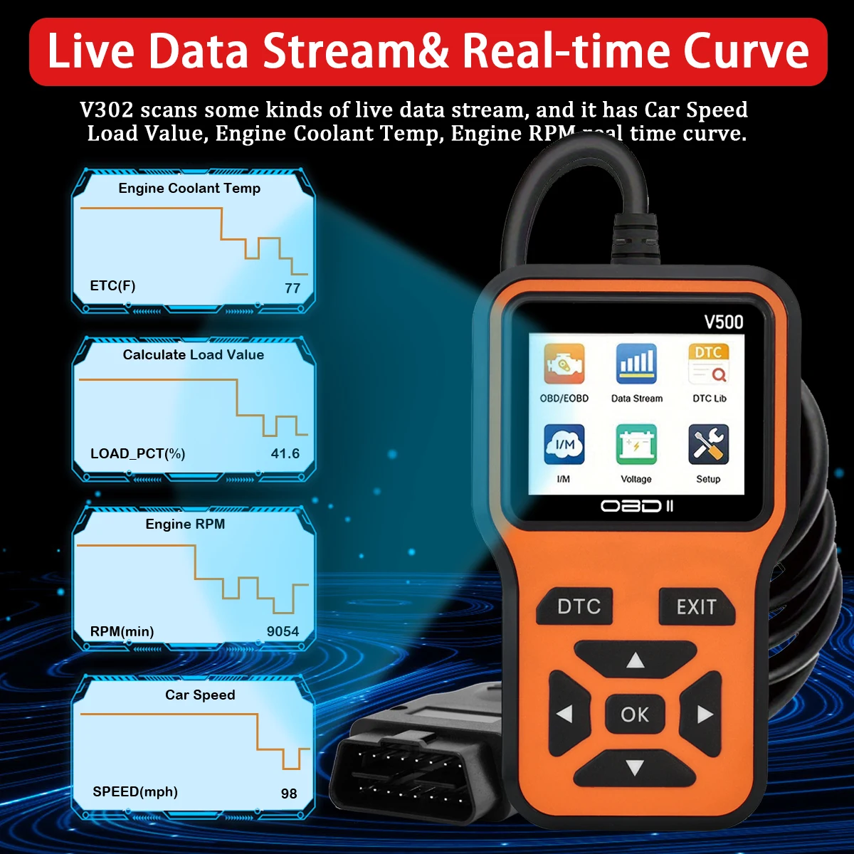 V500 Car OBD2 Scanner