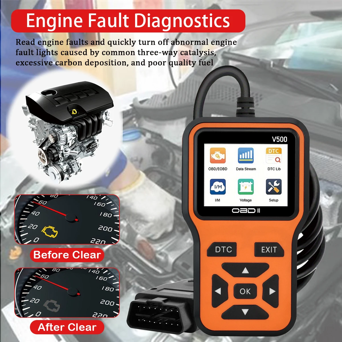 V500 Car OBD2 Scanner