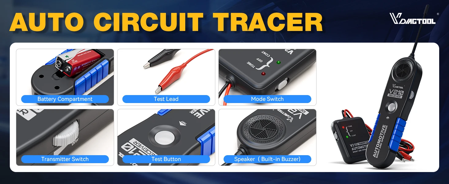 VDIAGTOOL V210 Automotive Circuit Tester